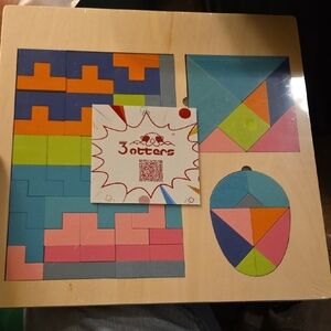 Vibrant Geometric Puzzle Set